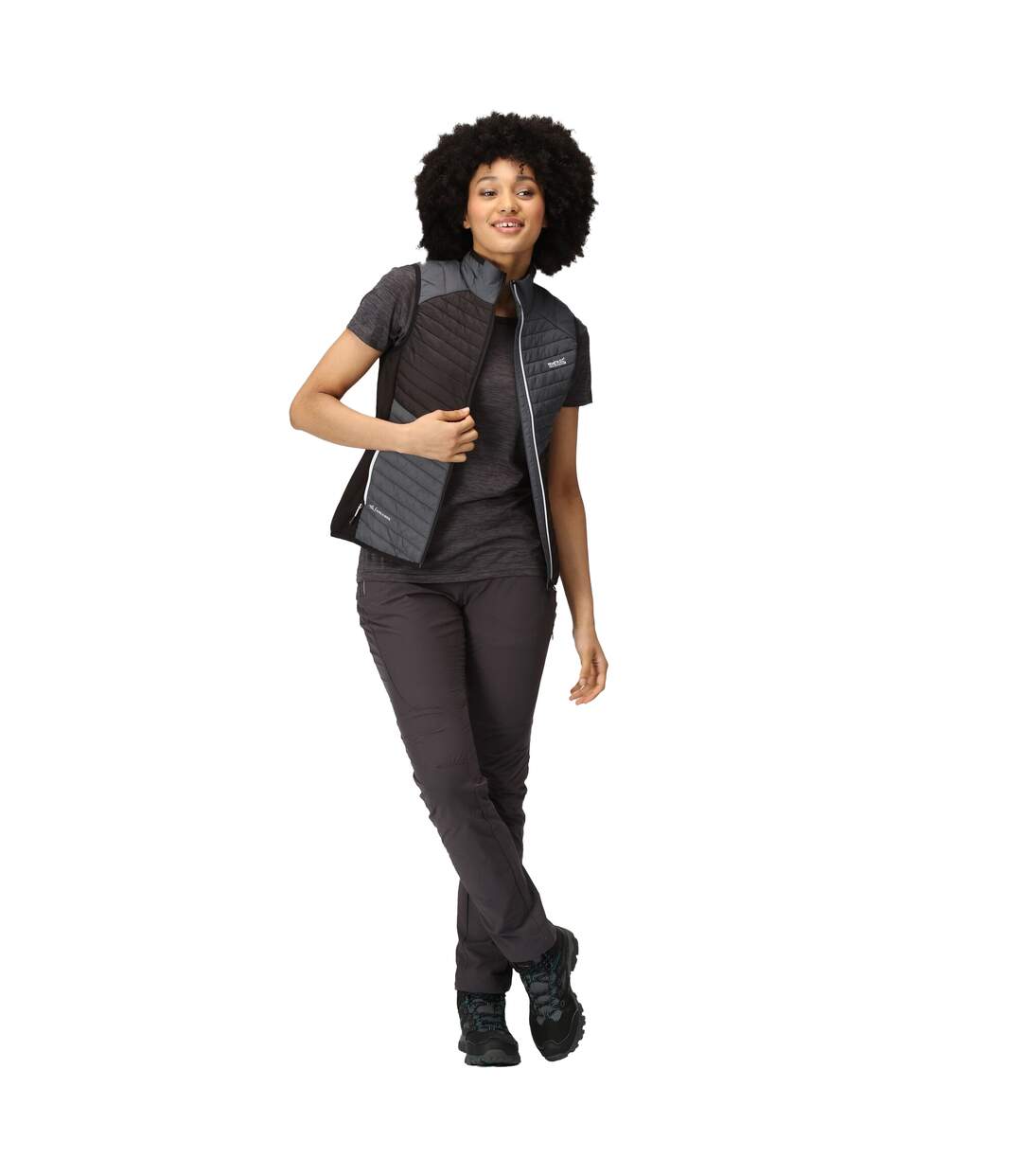 Veste Sans Manches Trutton Femme Gris Phoque Noir Regatta-1