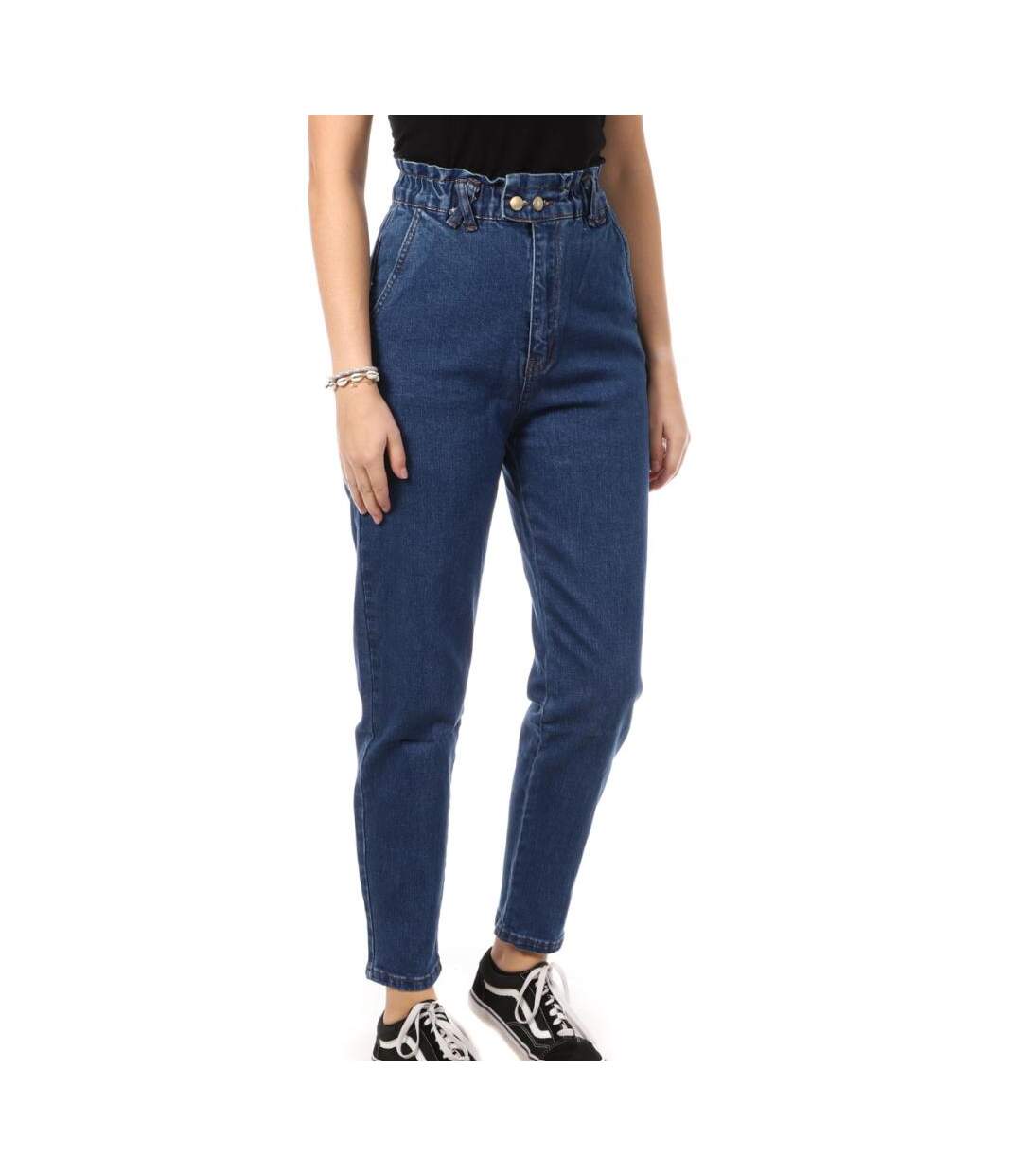 Jean Bleu Femme Monday Premium Mom Fit - S-1