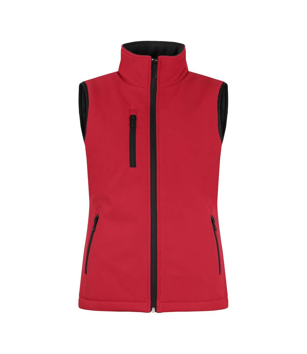 Womens/ladies softshell panels gilet red Clique-1