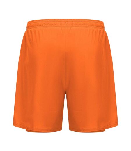 Mens 2 In 1 Running Shorts Fire Orange Karrimor