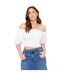 Haut Court Manches Bouffantes Femme Blanc Be You-2