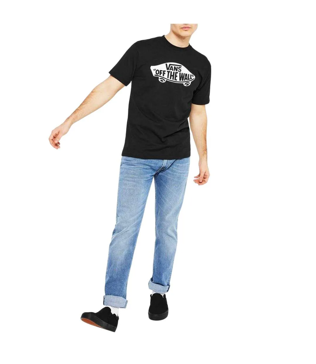 T-shirt The Wall Board Homme Noir Blanc Vans-3