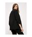 Womens/ladies Ruched Tall Blazer Black Dorothy Perkins-3