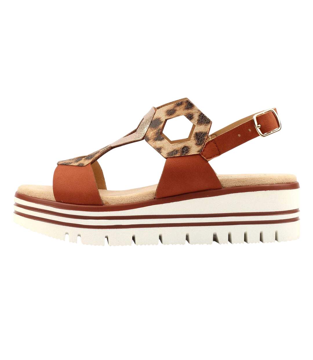Sandales Jaslene Femme Beige Foncé Lunar-2