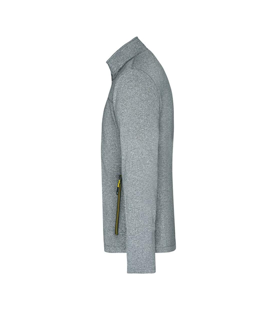 Veste Softshell Homme Jaune Foncé Chiné James And Nicholson-3
