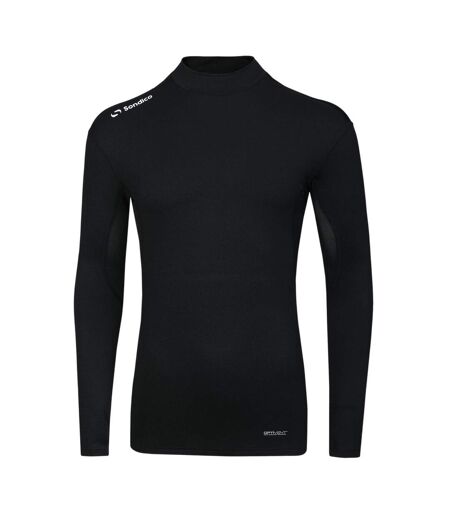 Mens Mock Neck Base Layer Top Black Sondico