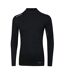 Mens Mock Neck Base Layer Top Black Sondico-1