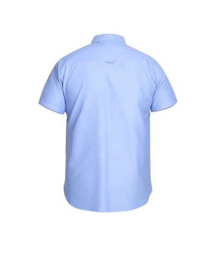 D555 Mens James Oxford Kingsize Short-Sleeved Shirt (Sky Blue) - UTDC461