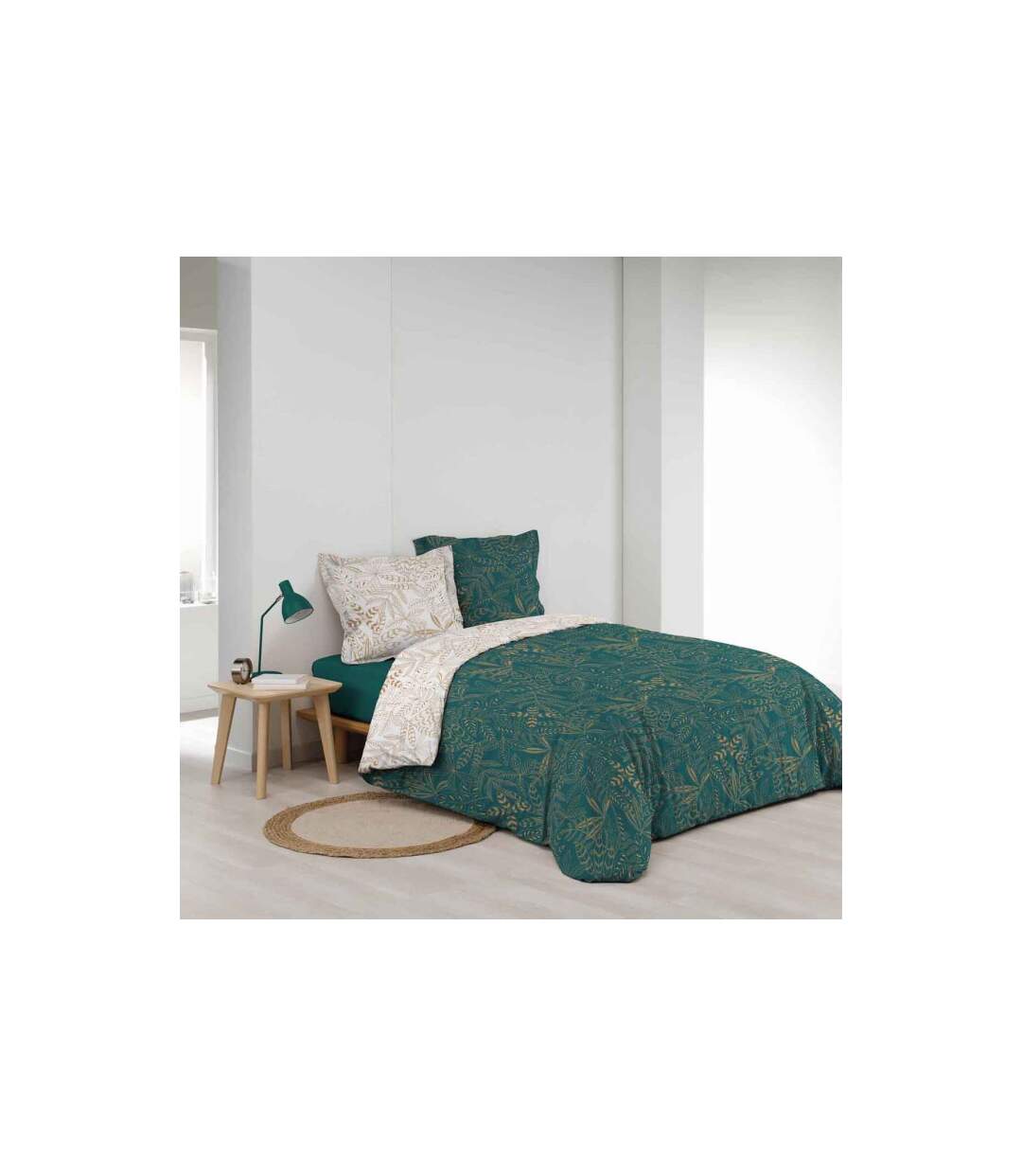 Parure de Lit 3 Pièces Belflor 240x220cm Émeraude-4