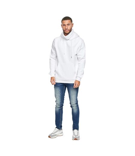 Mens Venmark Snood Collar Hoodie White Juice