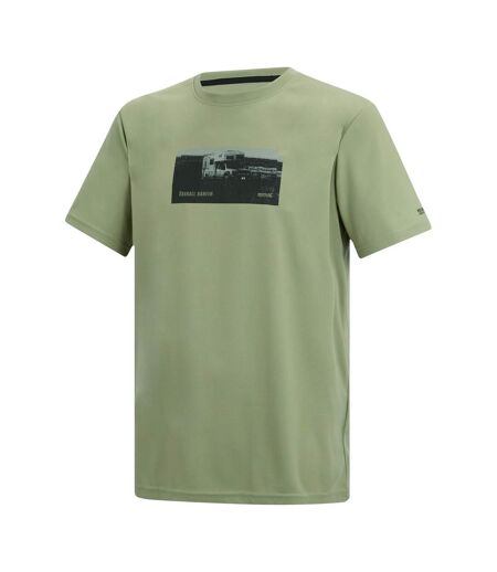 T-shirt Motif/style Camion Fingal Slogan Homme Sauge Clair Regatta