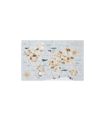 Puzzle Enfant 64 pièces Carte du Monde 42cm Multicolore