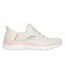 Chaussures Décontractées Summits Diamond Dream Homme Blanc Cassé Rose Skechers-1