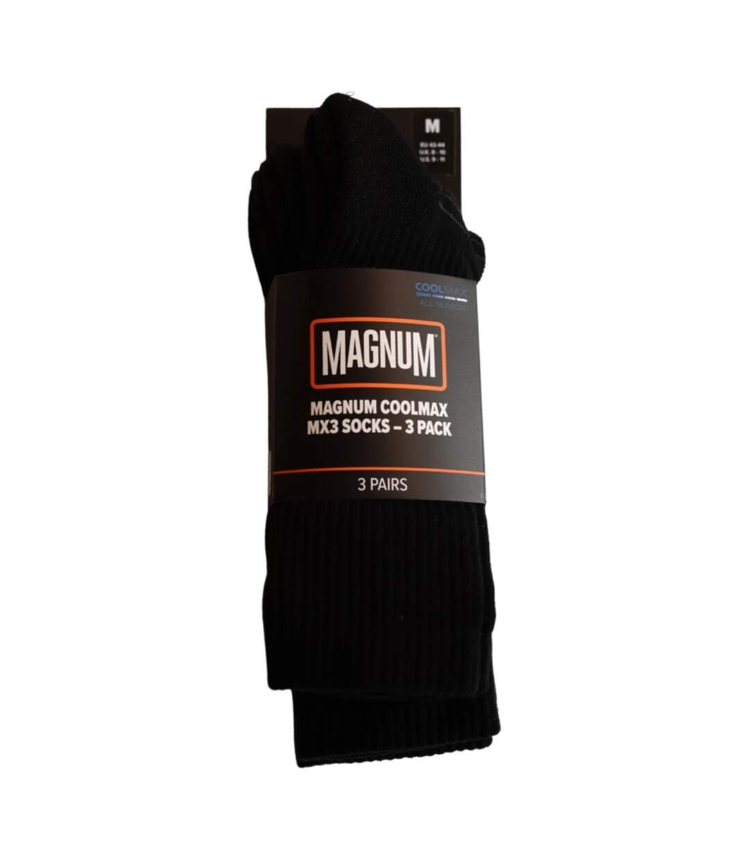 Lot De 3  Chaussettes Mx3 Homme Noir Magnum-3