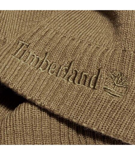 Mens Logo Knitted Beanie Green Timberland