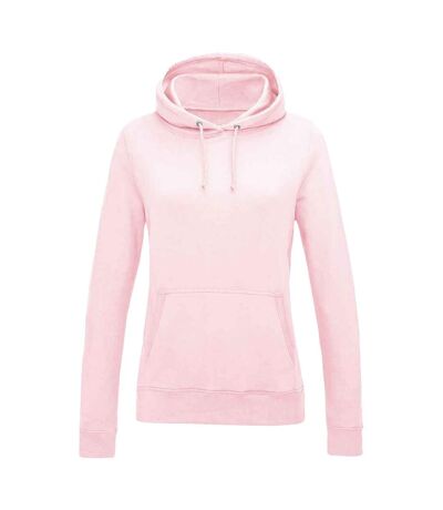 Sweat à capuche college femme rose clair Awdis