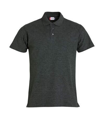 Clique Mens Basic Melange Polo Shirt (Anthracite)