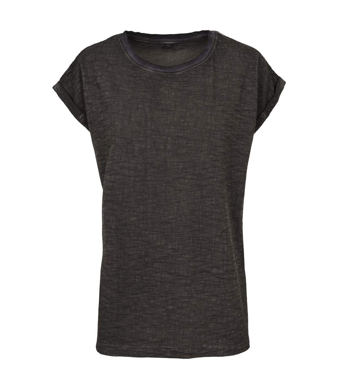 T-shirt Motif/style Teinture Par Pulvérisation Femme Gris Foncé Build Your Brand-1
