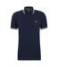 Polo Motif/style Rayures Contrastées Paul Homme Bleu Marine Jaune Or Boss-2