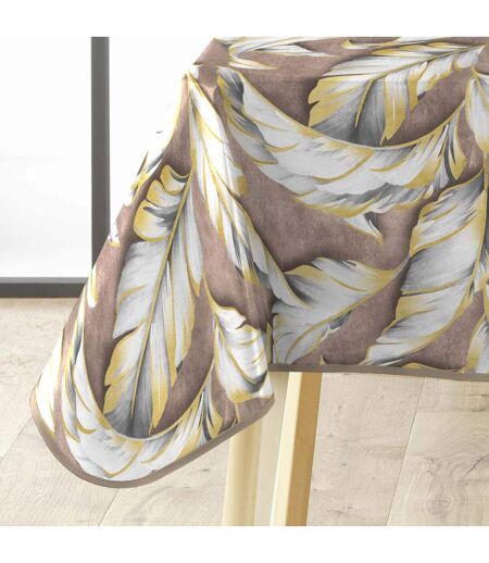 Nappe Toile Cirée Ebany 140x240cm Marron