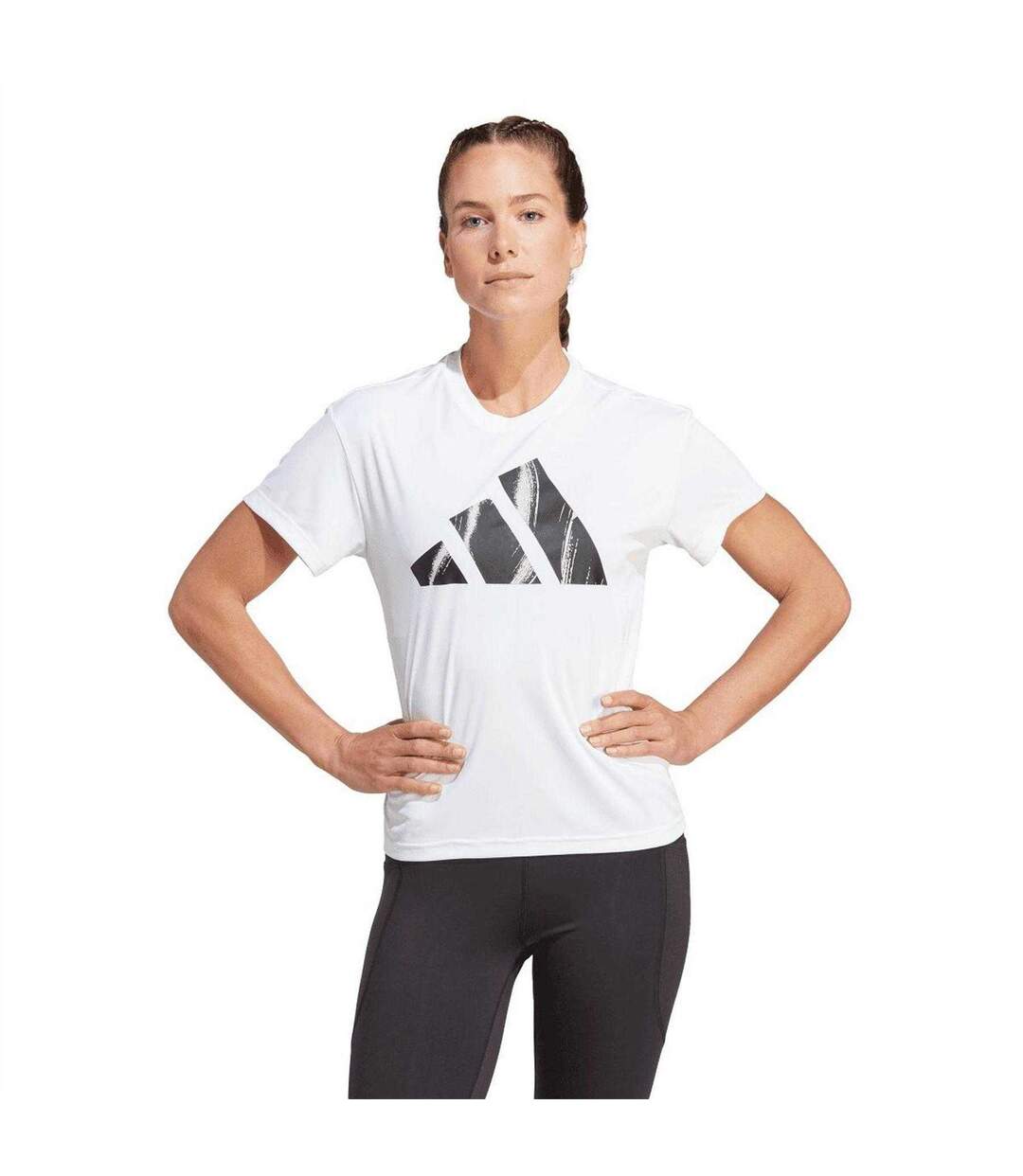 T-shirt Motif/style Logo Run It Love Femme Blanc Adidas-4