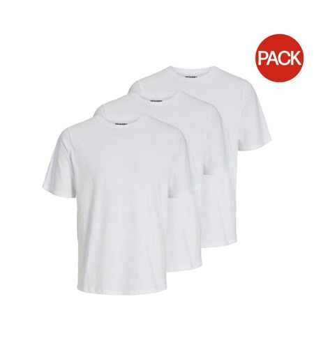 Lot De 3  T-shirts Manches Courtes Homme Blanc Jack And Jones