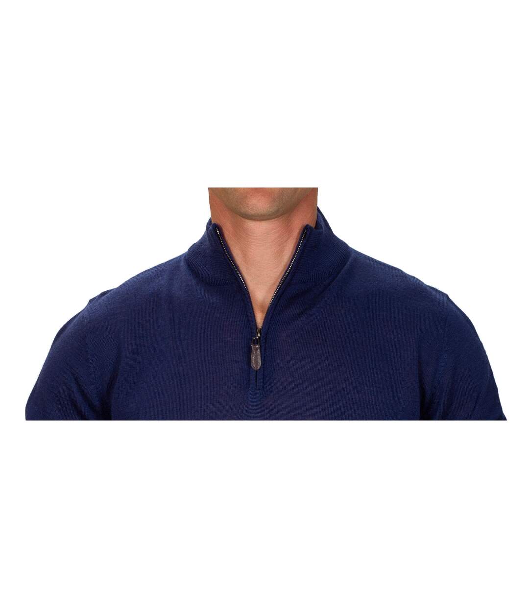 Pull Col Zippé Cachemire Fin Bleu Electrique Pull Col Zippé Cachemire Fin Bleu Electrique