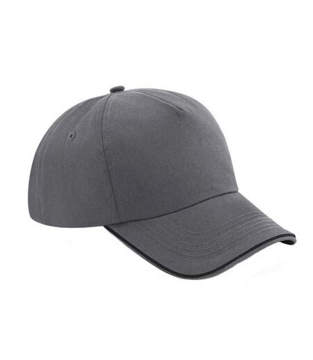 Casquette Authentic Unisexe Gris Noir Beechfield