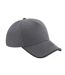 Casquette Authentic Unisexe Gris Noir Beechfield-1