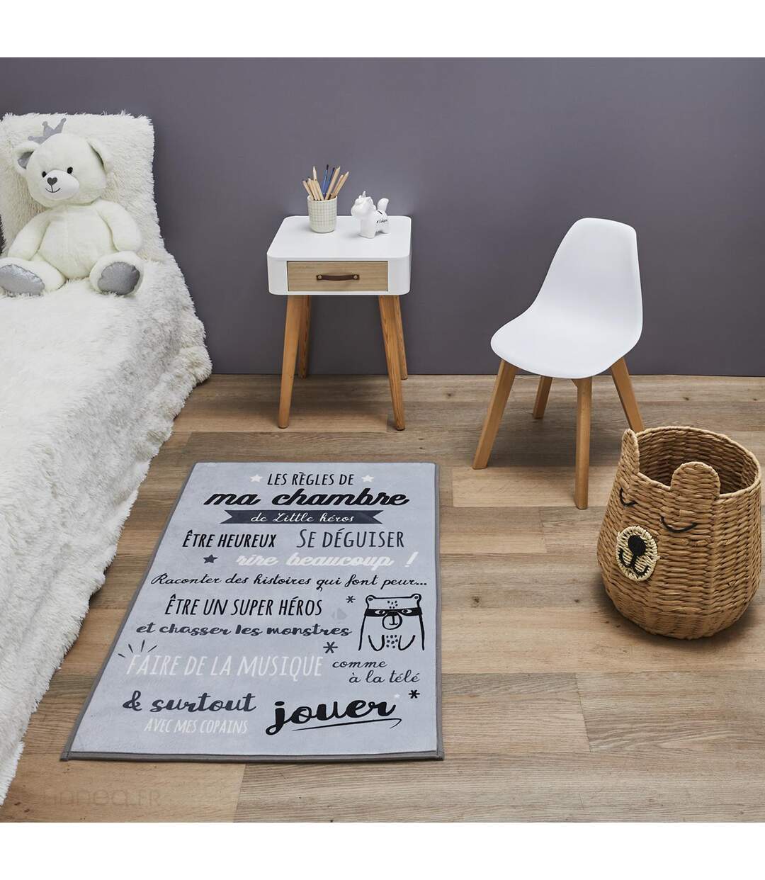 Tapis pour enfant KEHL règles de chambre gris-4