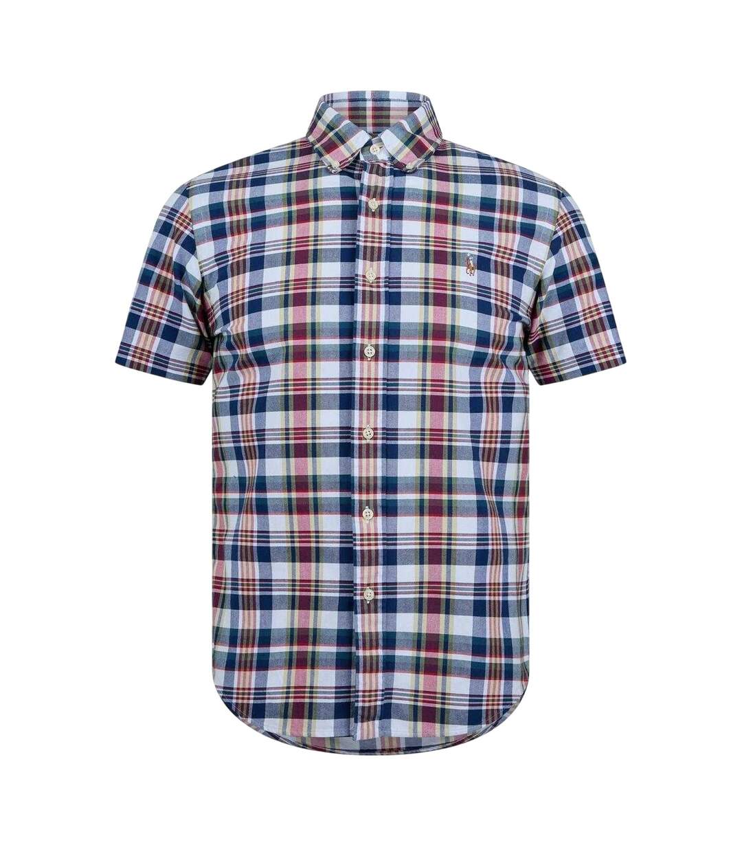 Chemise Motif/style À Carreaux Homme Blanc Bleu À Carreaux Ralph Lauren-1