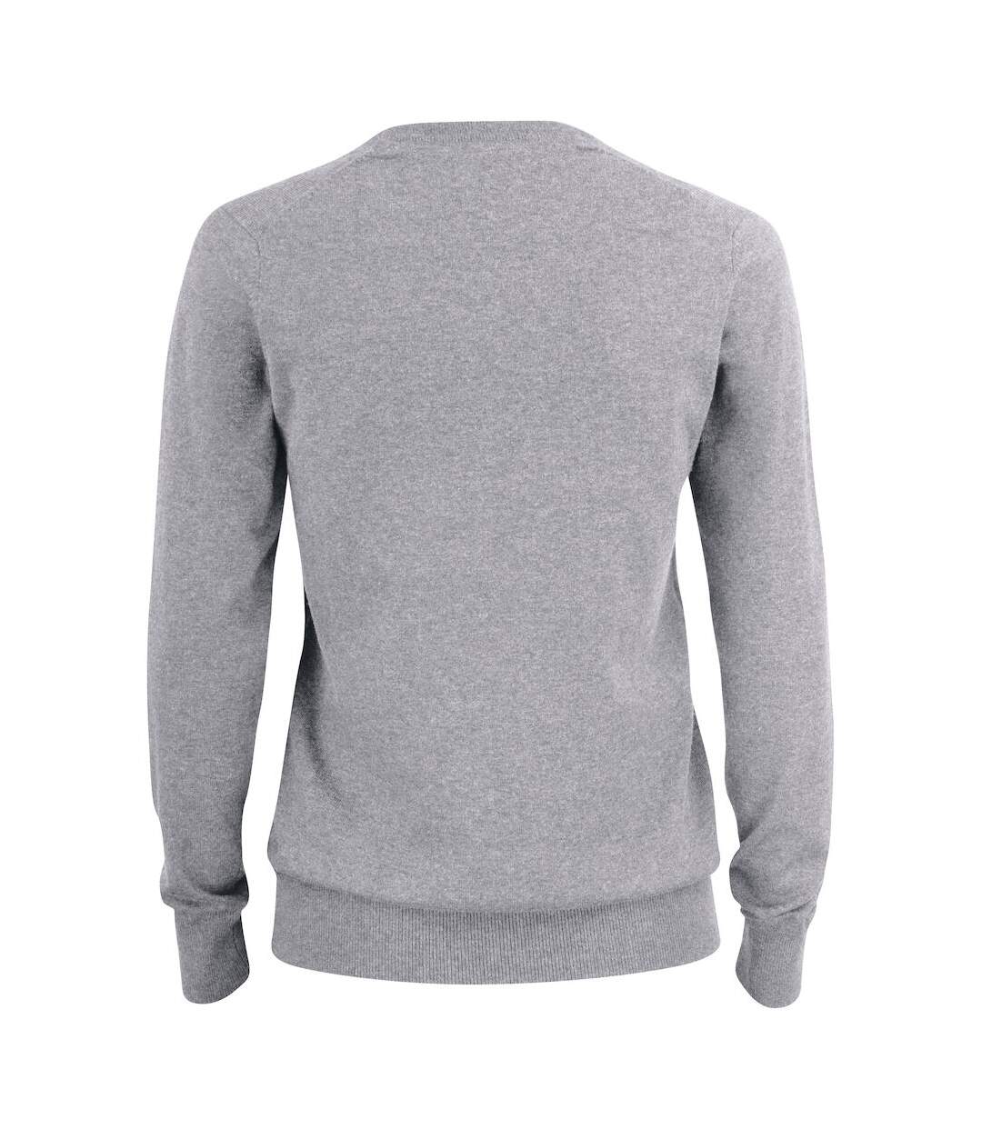 Womens/ladies oakville crew neck sweatshirt grey melange Cutter & Buck-2