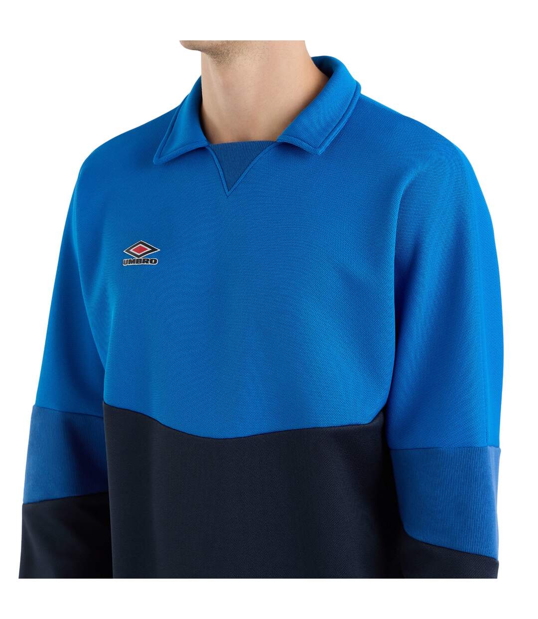 Mens drill top victoria blue/dark navy/limoges Umbro-3