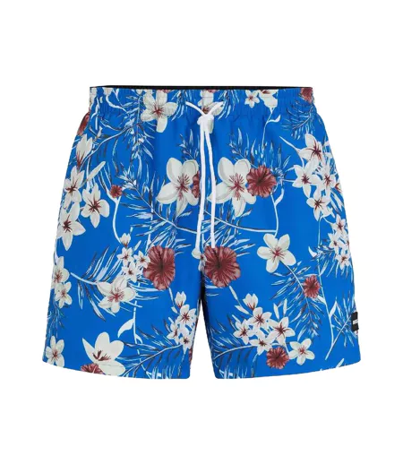 Mens Piranha Swim Shorts Blue Boss