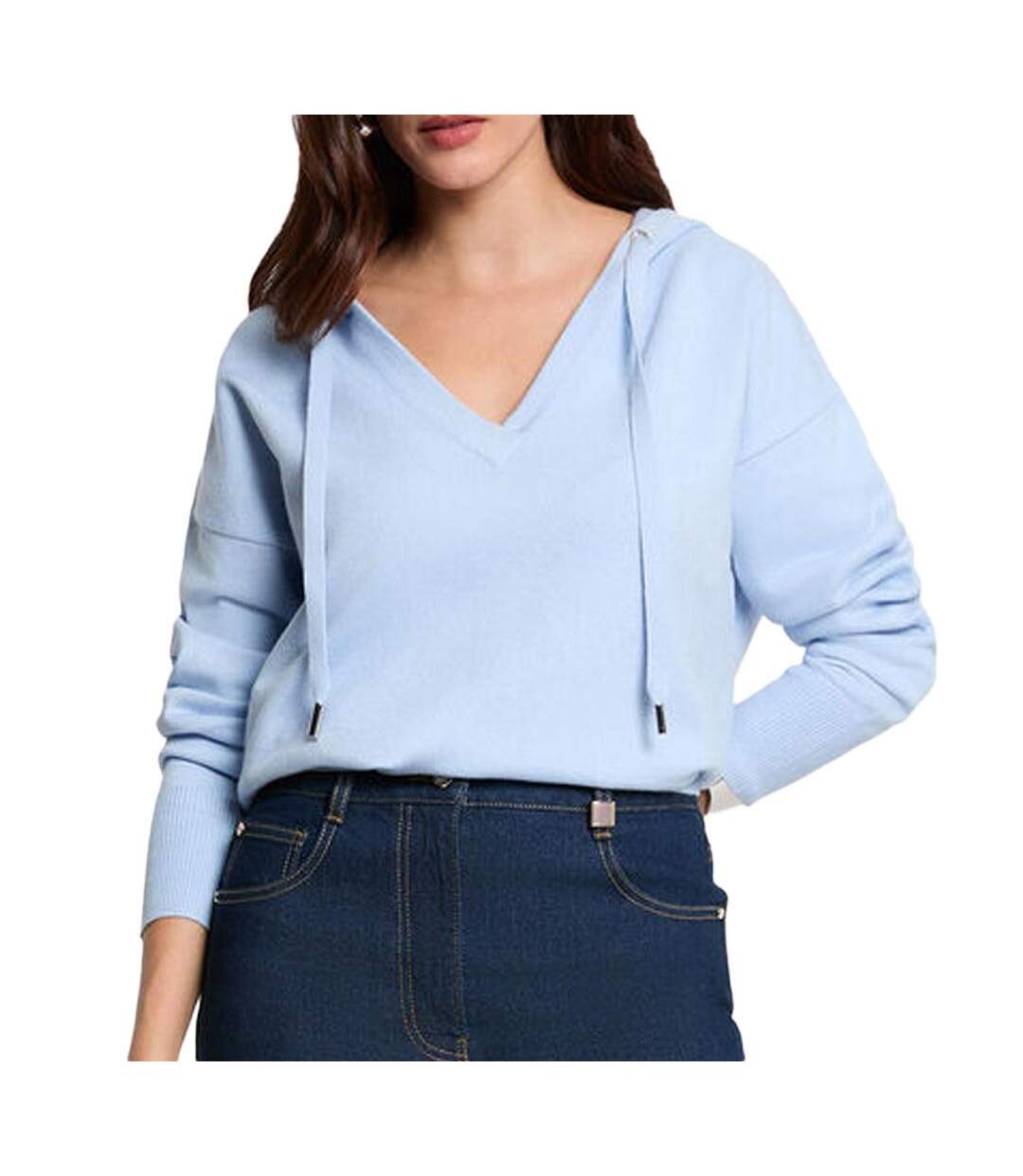 Pull bleu femme morgan mbalona-1