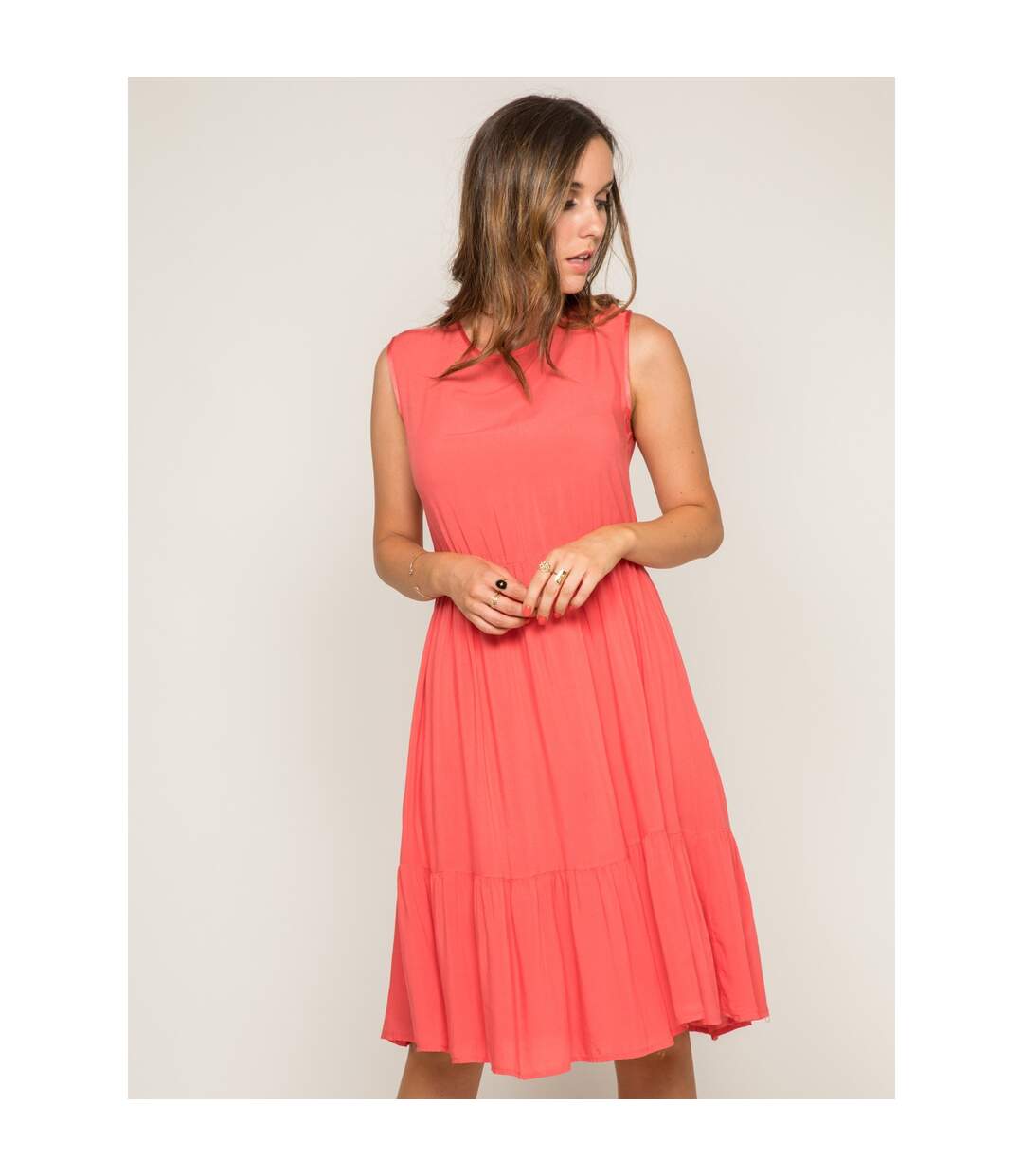 Robe midi IVOIRE - Dona X Lisa-1