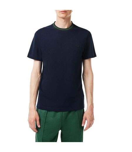Mens Stripe Pique Stretch T-shirt Blue Lacoste