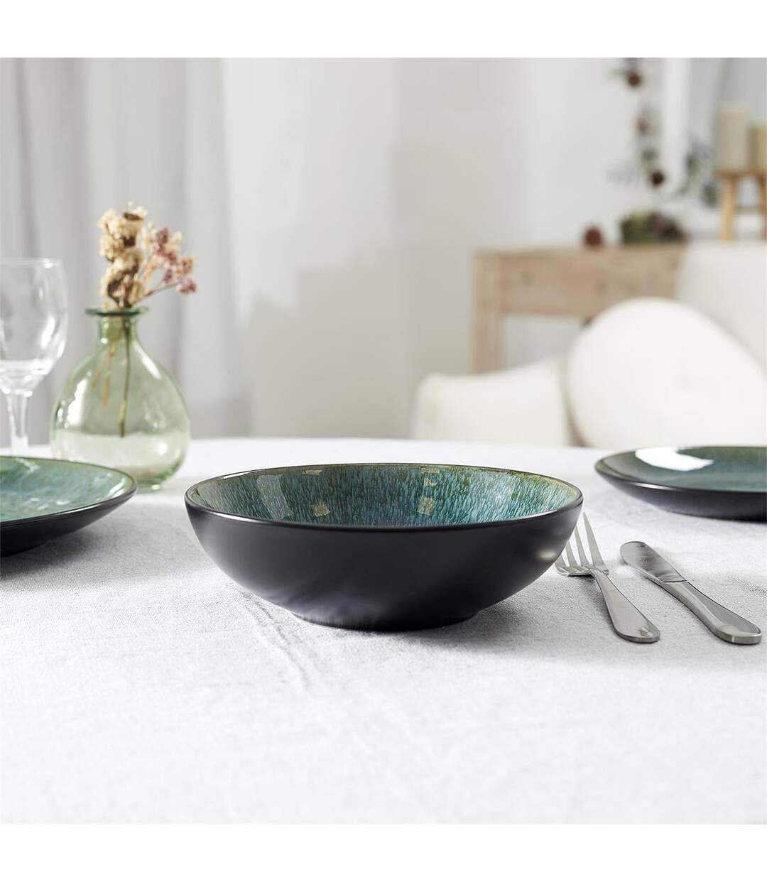 Lot de 6 Assiettes à Soupe Elia 18cm Vert-3