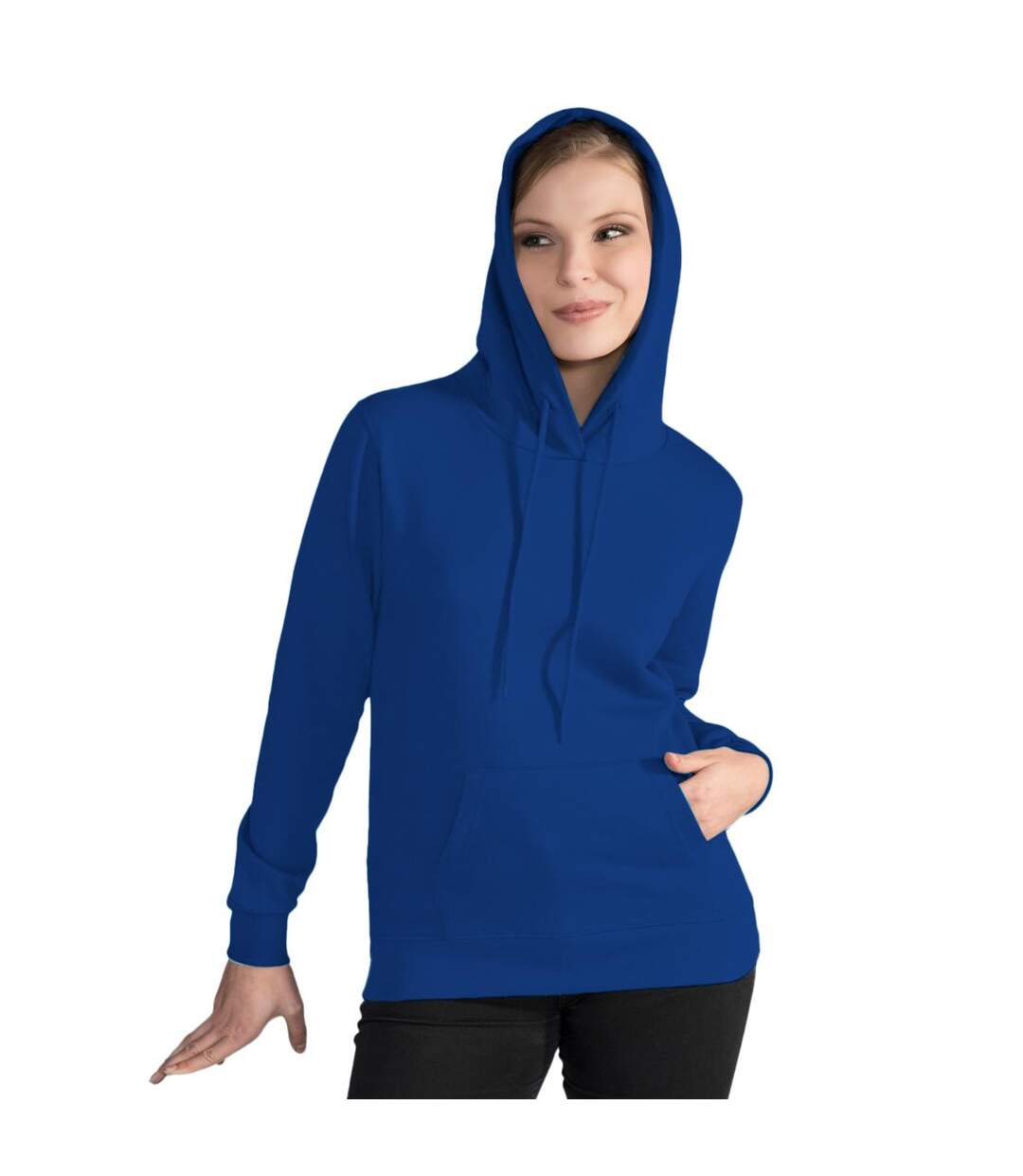 Sweatshirt À Capuche Femme Bleu Roi Gris Clair SG-1