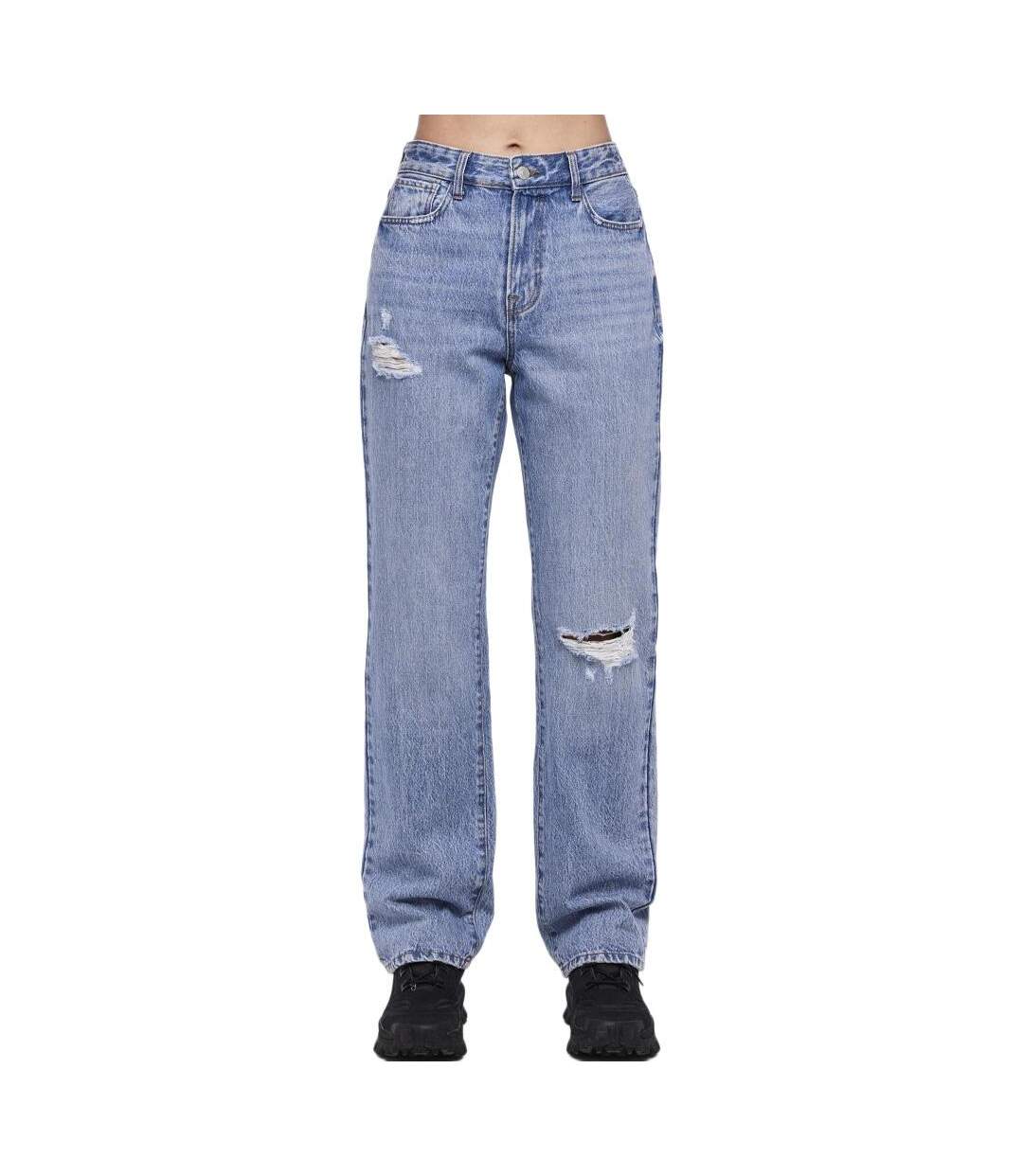 Jean droit bleu femme pieces donna-1
