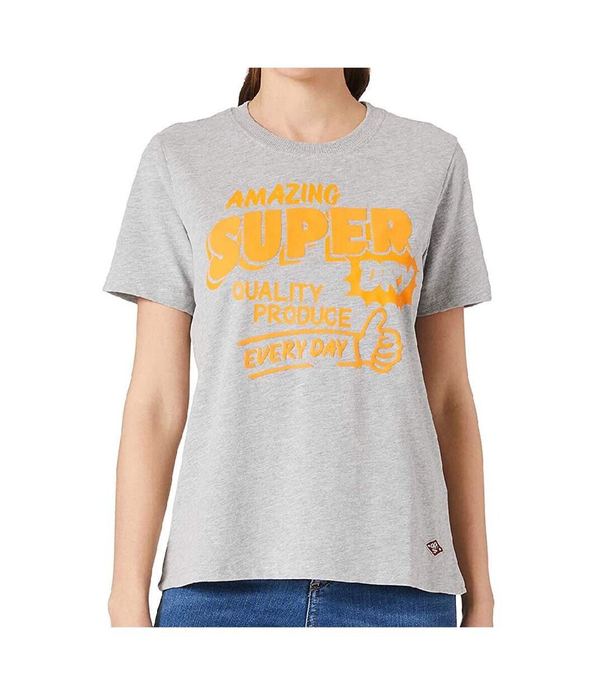 T-shirt Gris Femme Superdry WorkWear
