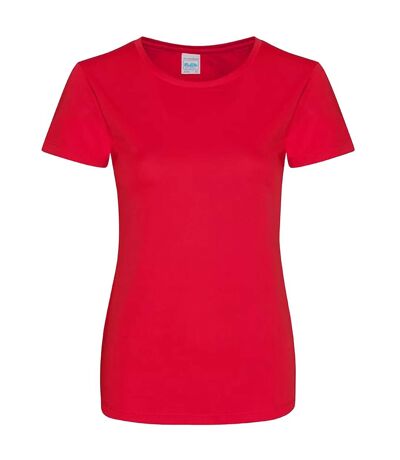 AWDis Just Cool Womens/Ladies Girlie Smooth T-Shirt (Fire Red)