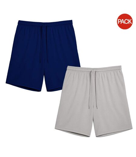 Shorts Homme Bleu Marine Gris Keanu