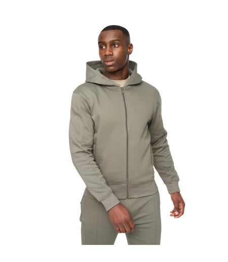Mens chemtars full zip hoodie green slate Duck and Cover