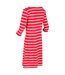 Womens/ladies paislee stripe casual dress true red/white Regatta-3