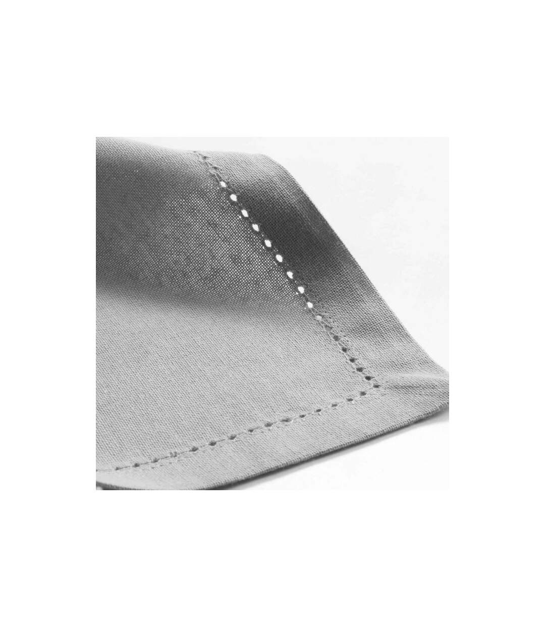 Lot de 3 Serviettes de Table Charline 40x40cm Gris-3