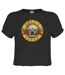 Womens/ladies Bullet Guns N Roses Crop Top Charcoal Amplified-1