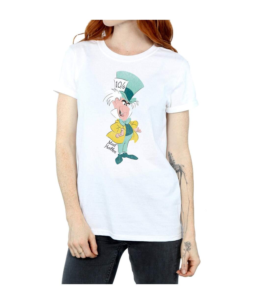 Disney - T-shirt ALICE IN WONDERLAND MAD HATTER CLASSIC - Femme (Blanc) - UTBI8414-3
