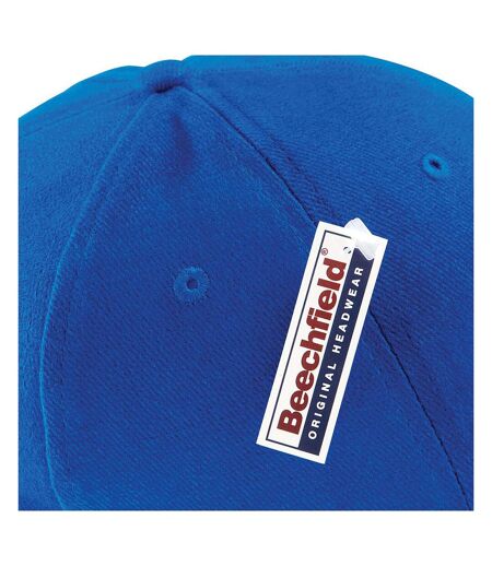 Beechfield Unisex Pro-Style Heavy Brushed Cotton Baseball Cap / Headwear (Bright Royal) - UTRW213