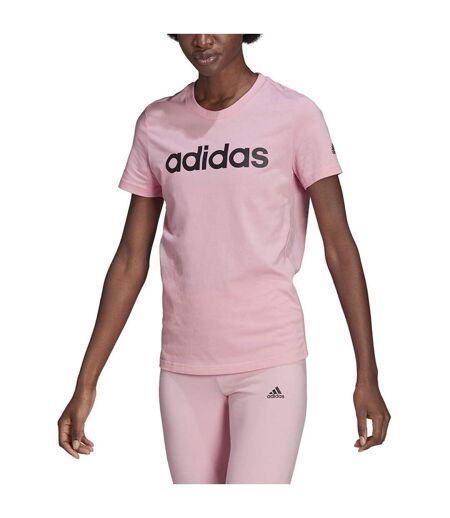 T-shirt Style Logo Essentials Femme Rose Adidas